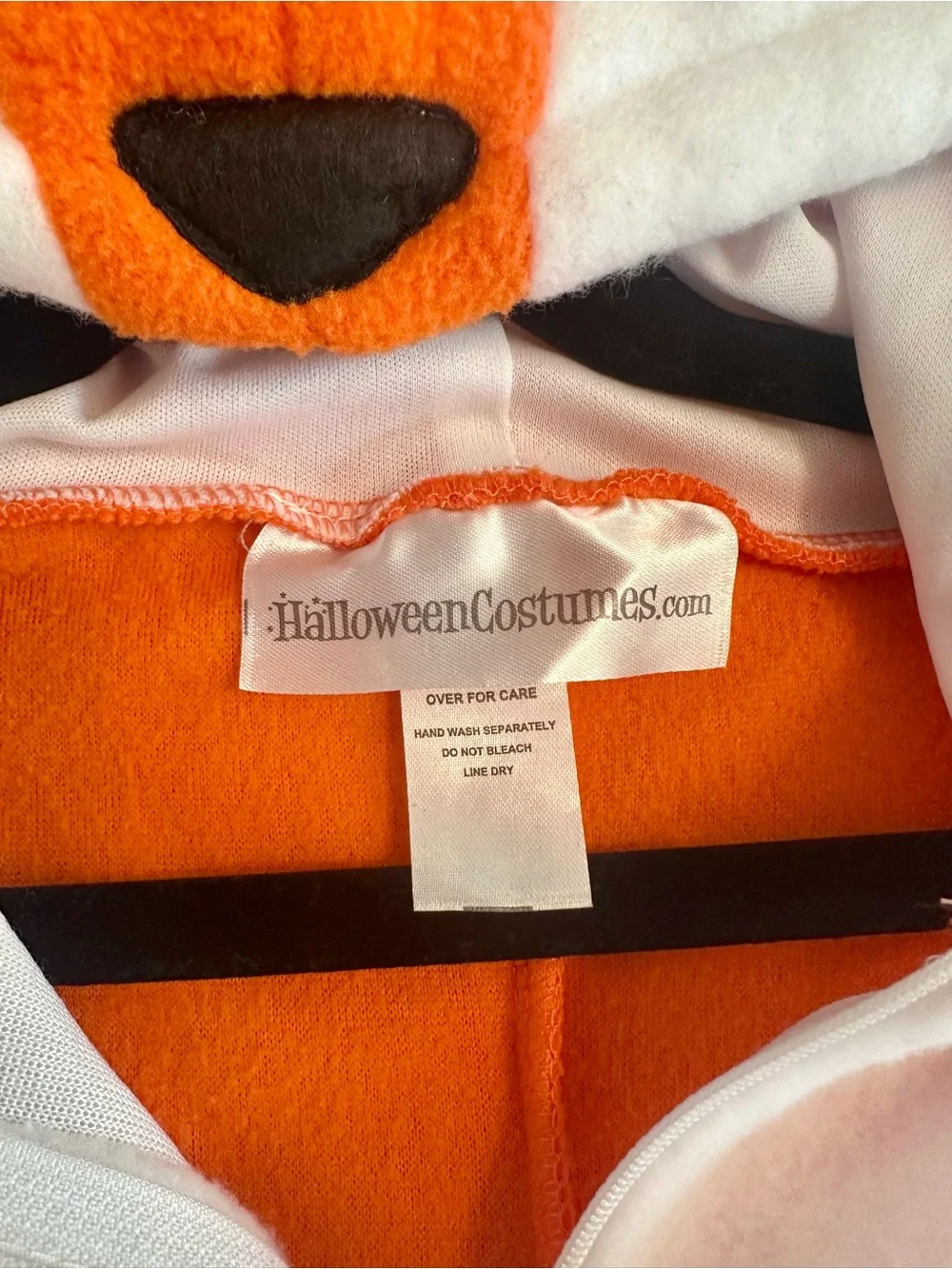 Kids Orange Fox Onesie Costume, XS (4-5)
